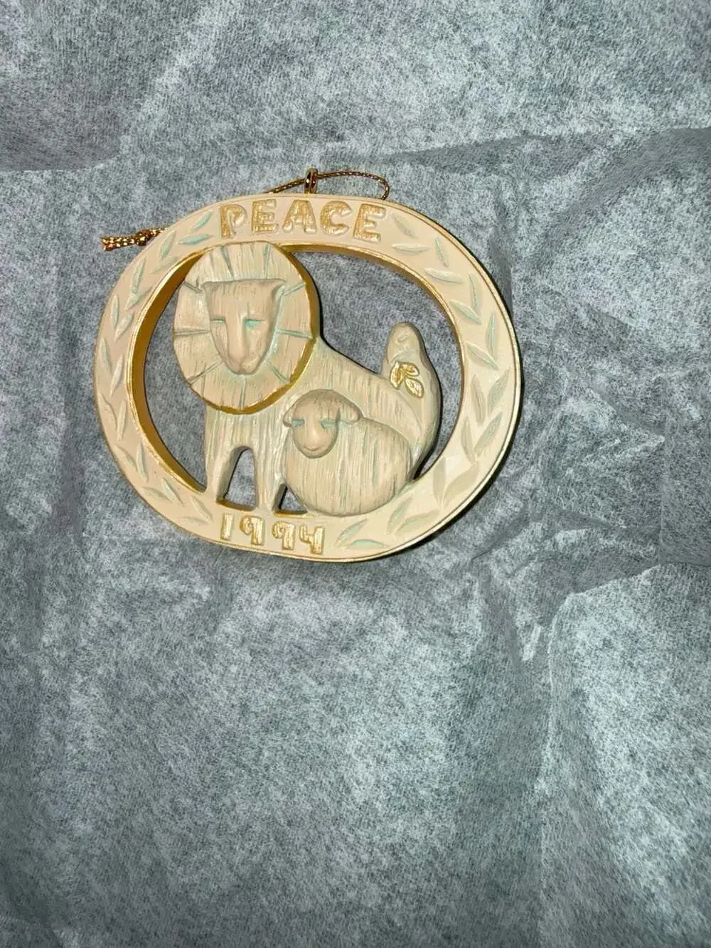 Hallmark Keepsake Christmas Ornament 1994 Time of Peace Lion and Lamb